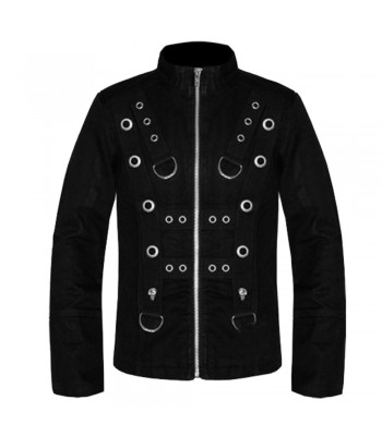 Psycho Band Men Gothic bondage Jacket Punk Heavy Metal Bondo Jacket Coat 